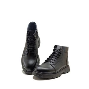 قیمت ارزان نیم بوت مردانه مدل بندی بغل زیپدار چرم طبیعی کد si199