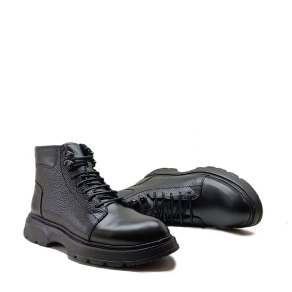 نیم بوت مردانه مدل بندی بغل زیپدار چرم طبیعی کد si199