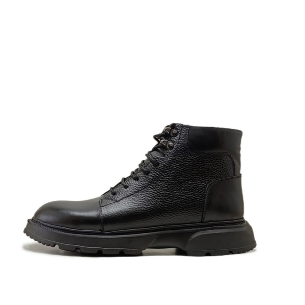 قیمت نیم بوت مردانه مدل بندی بغل زیپدار چرم طبیعی کد si199