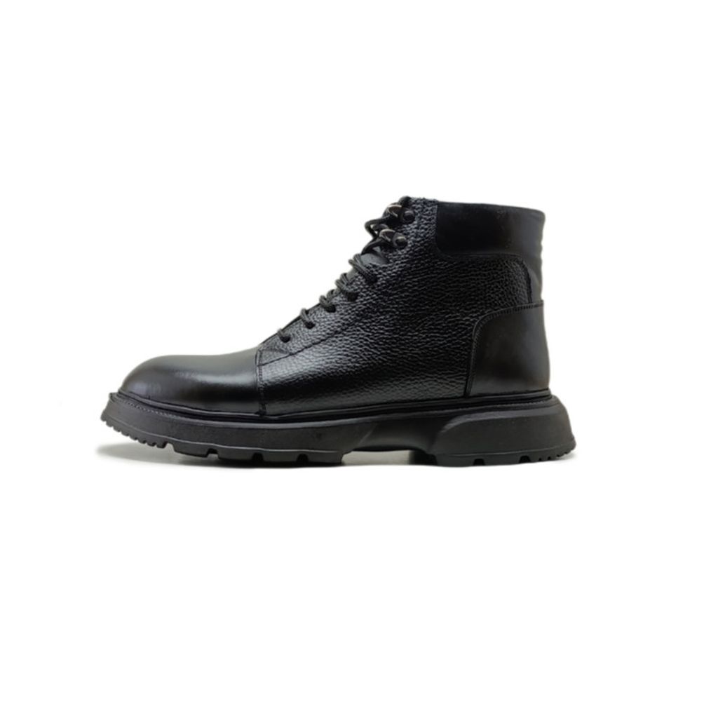 قیمت نیم بوت مردانه مدل بندی بغل زیپدار چرم طبیعی کد si199