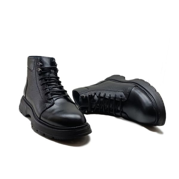 نیم بوت مردانه مدل بندی بغل زیپدار چرم طبیعی کد si199