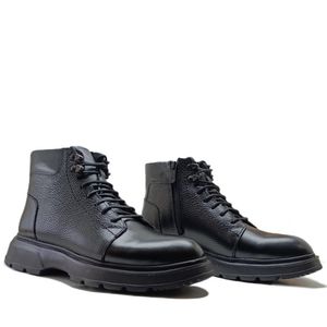 قیمت نیم بوت مردانه مدل بندی بغل زیپدار چرم طبیعی کد si199