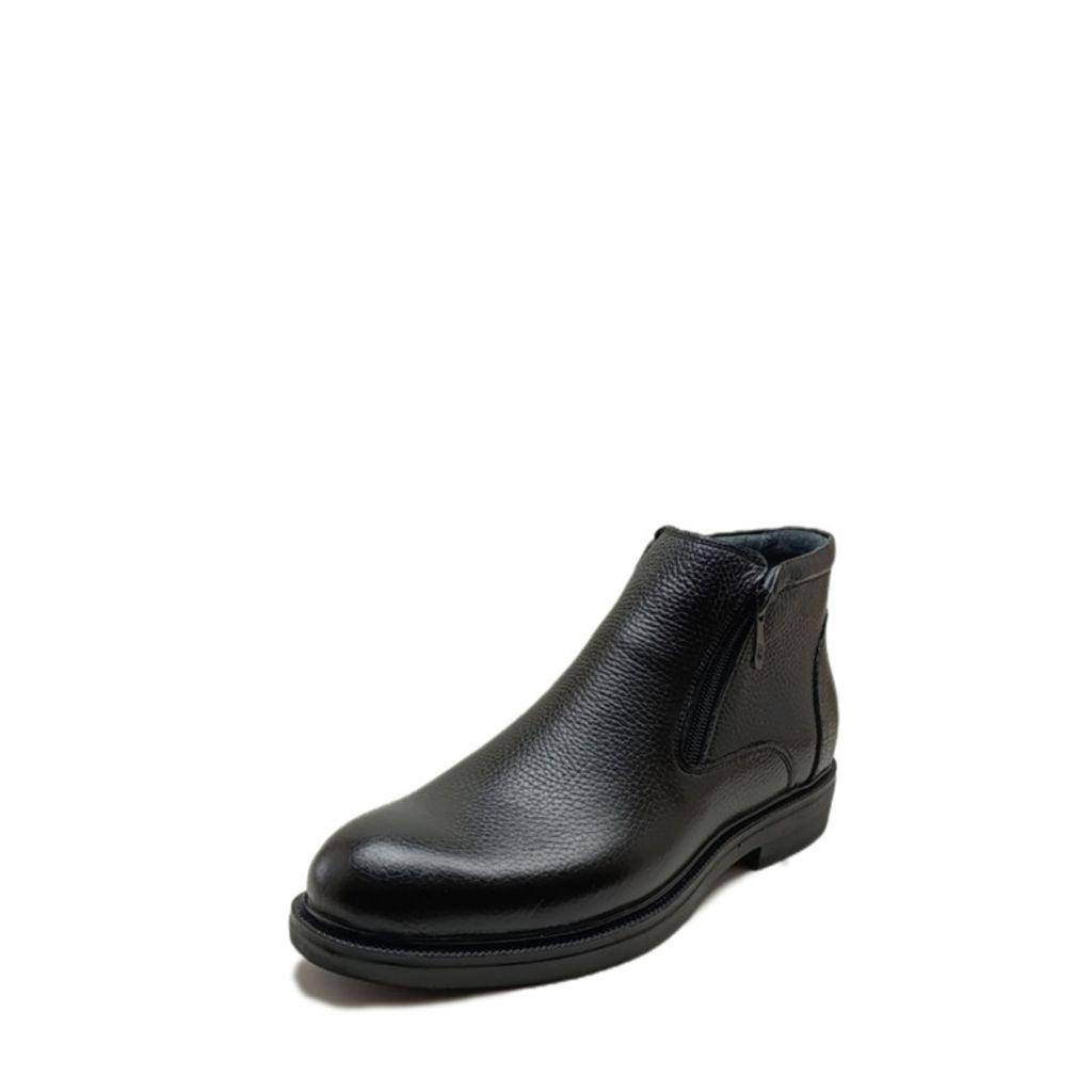 خرید انلاین نیم بوت مردانه مدل دو زیپ چرم طبیعی کد si198