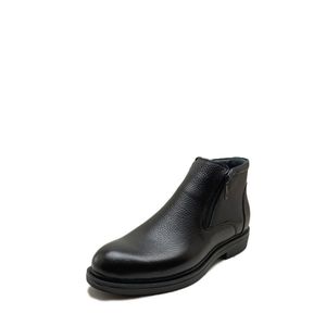 خرید انلاین نیم بوت مردانه مدل دو زیپ چرم طبیعی کد si198