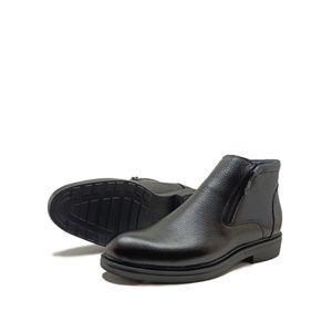 خرید انلاین نیم بوت مردانه مدل دو زیپ چرم طبیعی کد si198