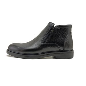 نیم بوت مردانه مدل دو زیپ چرم طبیعی کد si198