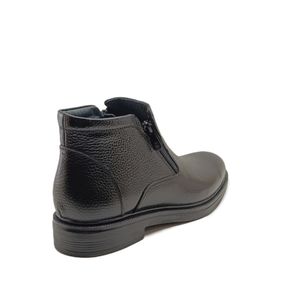 قیمت ارزان نیم بوت مردانه مدل دو زیپ چرم طبیعی کد si198