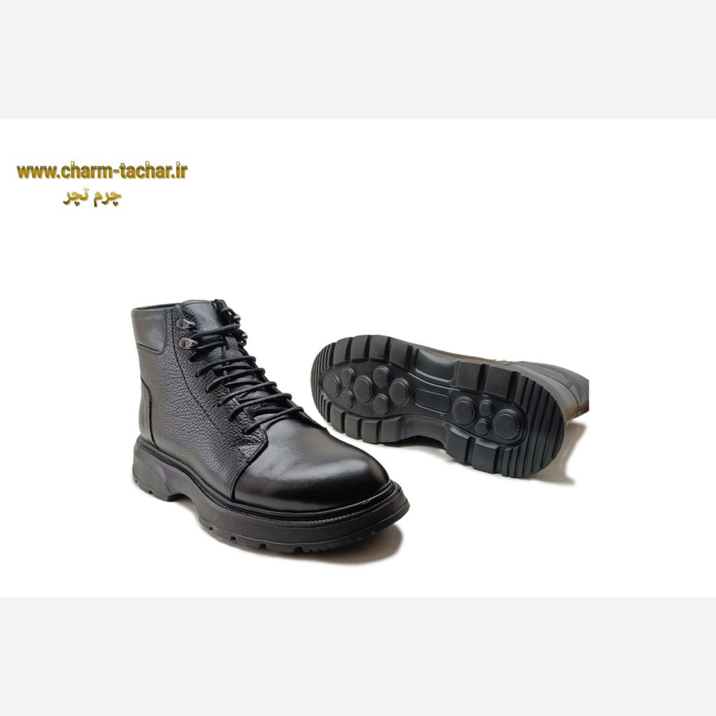 قیمت ارزان نیم بوت لوفر مردانه بغل زیپدار چرم طبیعی si199