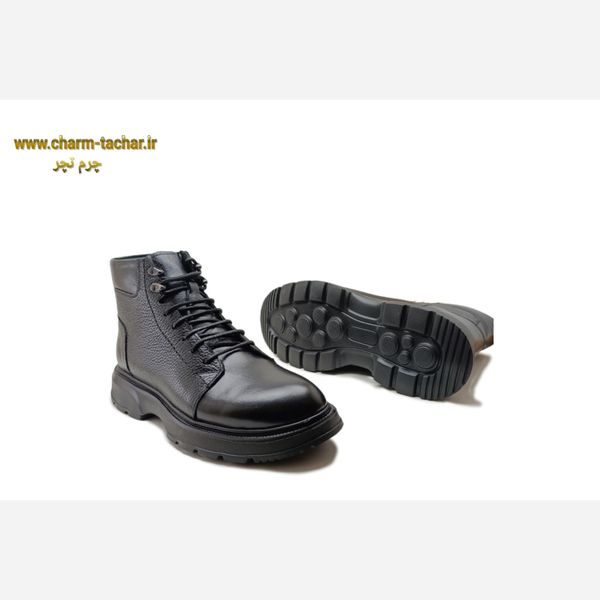 نیم بوت لوفر مردانه بغل زیپدار چرم طبیعی si199