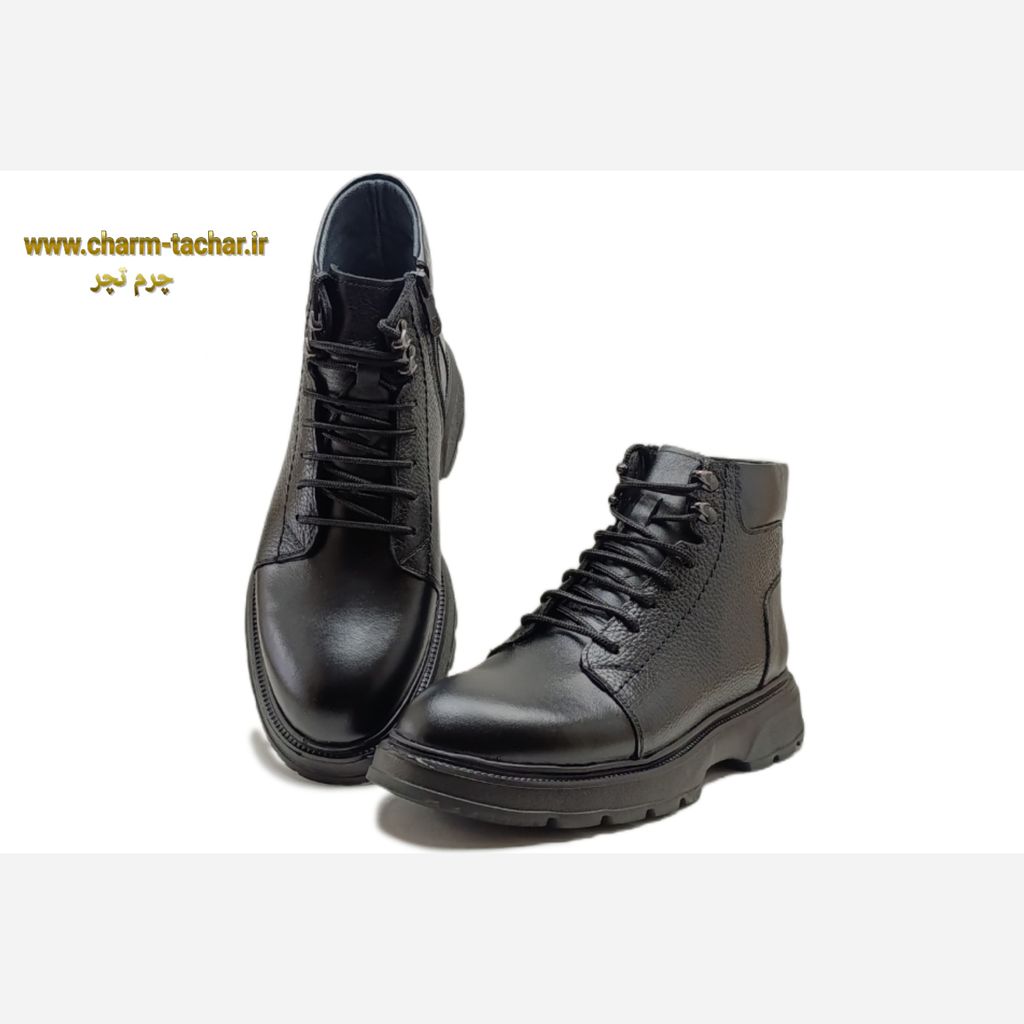 خرید انلاین نیم بوت لوفر مردانه بغل زیپدار چرم طبیعی si199