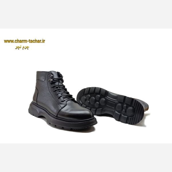 نیم بوت لوفر مردانه بغل زیپدار چرم طبیعی si199