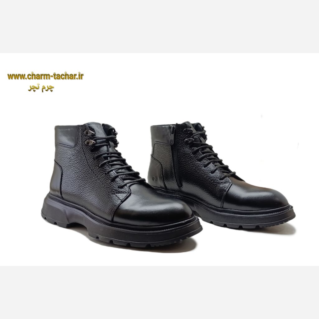 خرید آنلاین نیم بوت لوفر مردانه بغل زیپدار چرم طبیعی si199