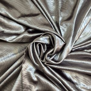 قواره پارچه ساتن طرح موج نوک مدادی زغالی