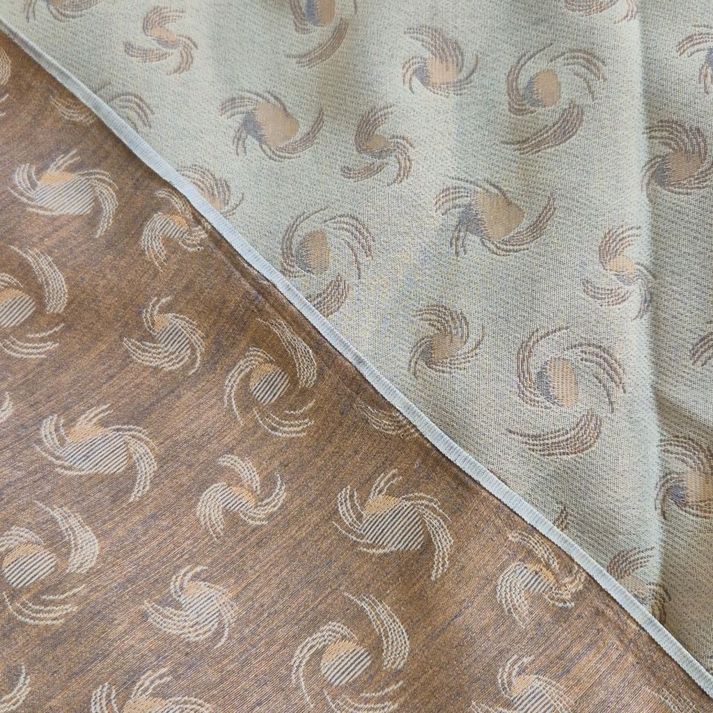 خرید آنلاین قواره کرپ طرحدار دو رو نسکافه ای و قهوه ای