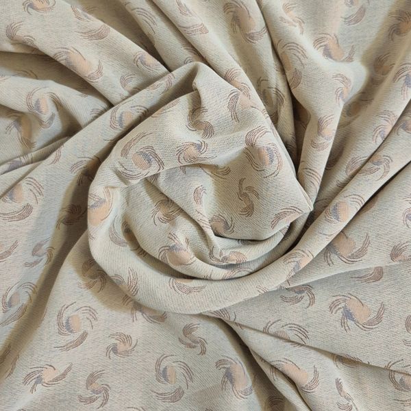 قواره پارچه کرپ طرح دار دو رو نسکافه ای و قهوه ای