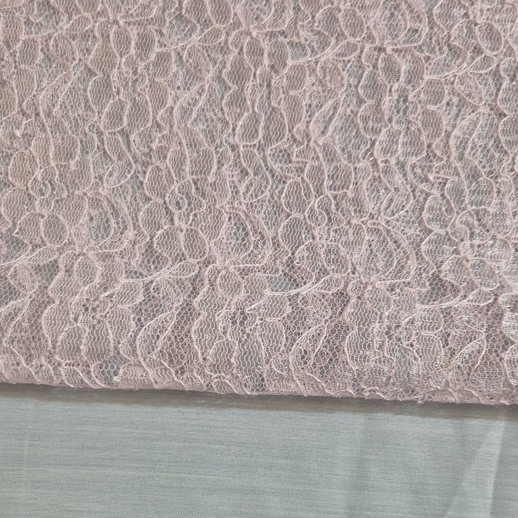 قیمت ارزان قواره تور دانتل قیطون دوزی صورتی