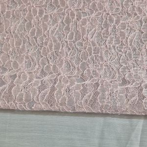 قیمت ارزان قواره تور دانتل قیطون دوزی صورتی