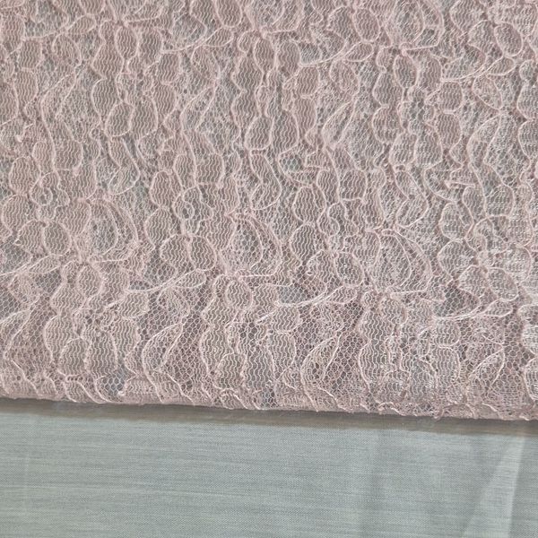 قواره پارچه تور دانتل قیطون دوزی صورتی