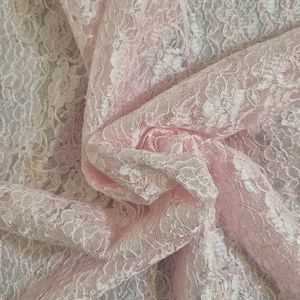 قواره پارچه تور دانتل قیطون دوزی صورتی