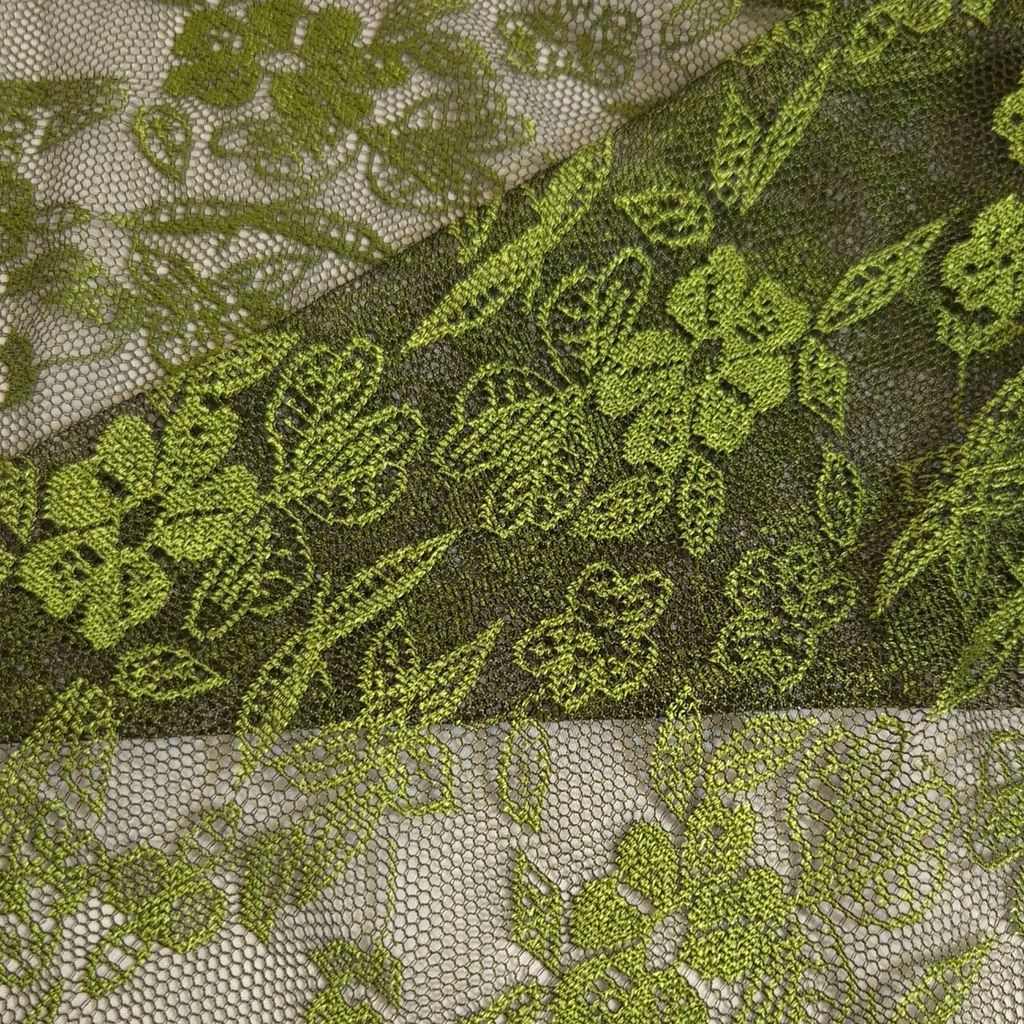 فروش اینترنتی قواره تور دانتل گل برجسته سبز صدری