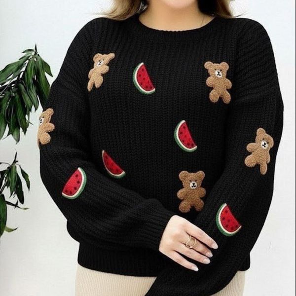 بلوز خرسی طرح هندونه ای