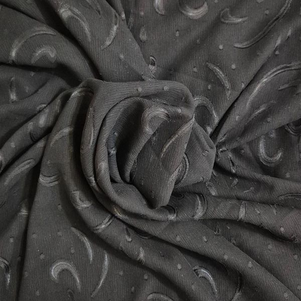 قواره پارچه کریشه طرح دار مشکی