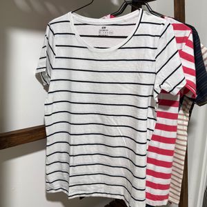 فروش اینترنتی تیشرت راه راه سایز بزرگ زنانه