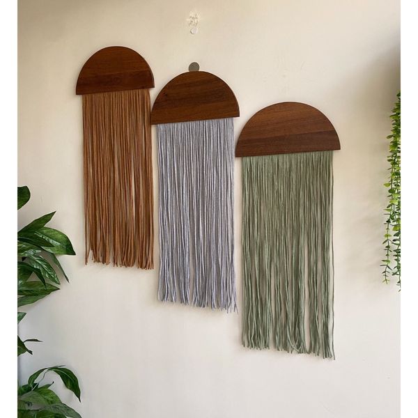 ست سه تایی بومریس مکرومه بافی طرح گنجینه