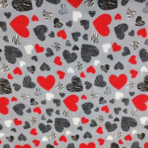 پارچه آشپزخانه طرح قلب قرمز عرض 2 متر