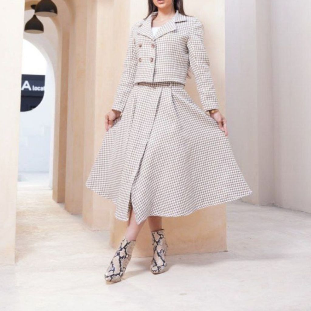 خرید آنلاین کت دامن جلو چاکدار مزونی