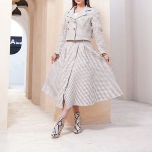 کت دامن جلو چاکدار مزونی