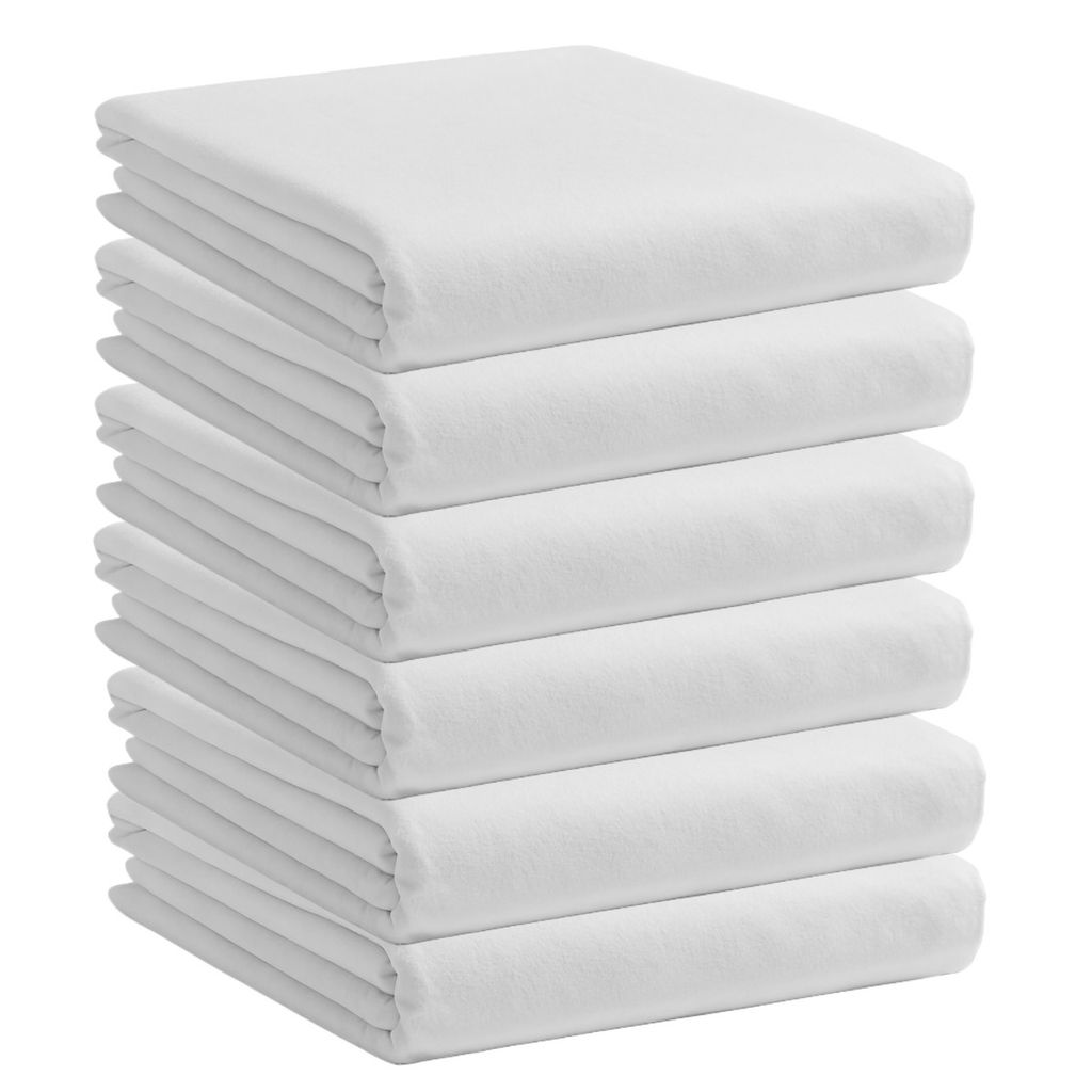 قیمت ارزان ملحفه روانداز یک نفره مدل چلوار  بسته 6عددی سایز 140×200سانتیمتر