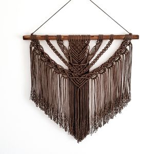 دیواراویز مکرومه بافی آرت بیوتی طرح قهوه ای