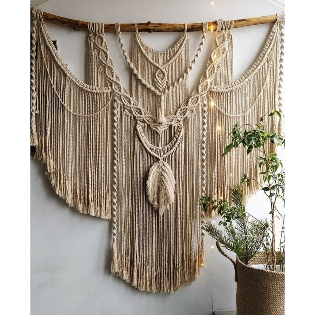 قیمت ارزان دکوری مکرومه طرح نارسیس