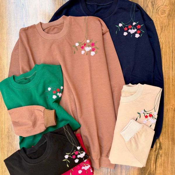 ست دورس و شلوار زنانه گلدوزی شده