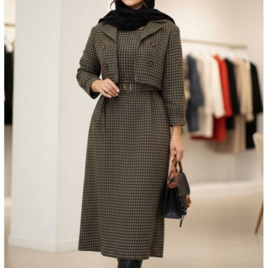 قیمت کت و سارافون پیچازی پشمی مدل آنیسا