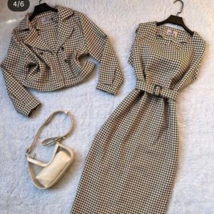 خرید انلاین کت و سارافون پیچازی پشمی مدل آنیسا