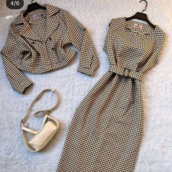 کت و سارافون پیچازی پشمی مدل آنیسا