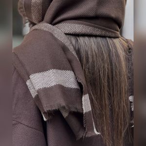 قیمت ارزان شال موهر زمستانه دورریش وارداتی