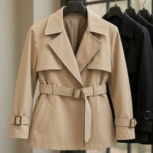 قیمت ارزان کت بارانی کتان زنانه کوتاه انجلا