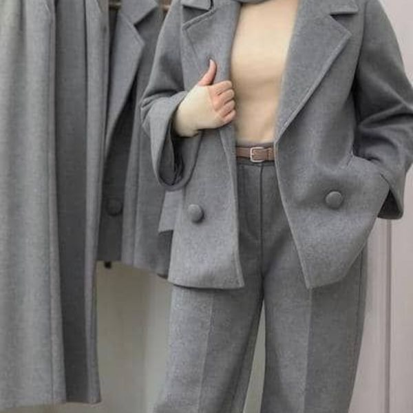 کت و شلوار توییت پشمی