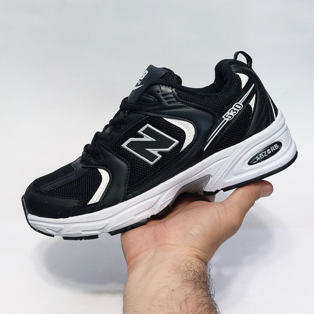 قیمت ارزان کتونی پرطرفدار نیوبالانس 530 مشکی سفید New balance