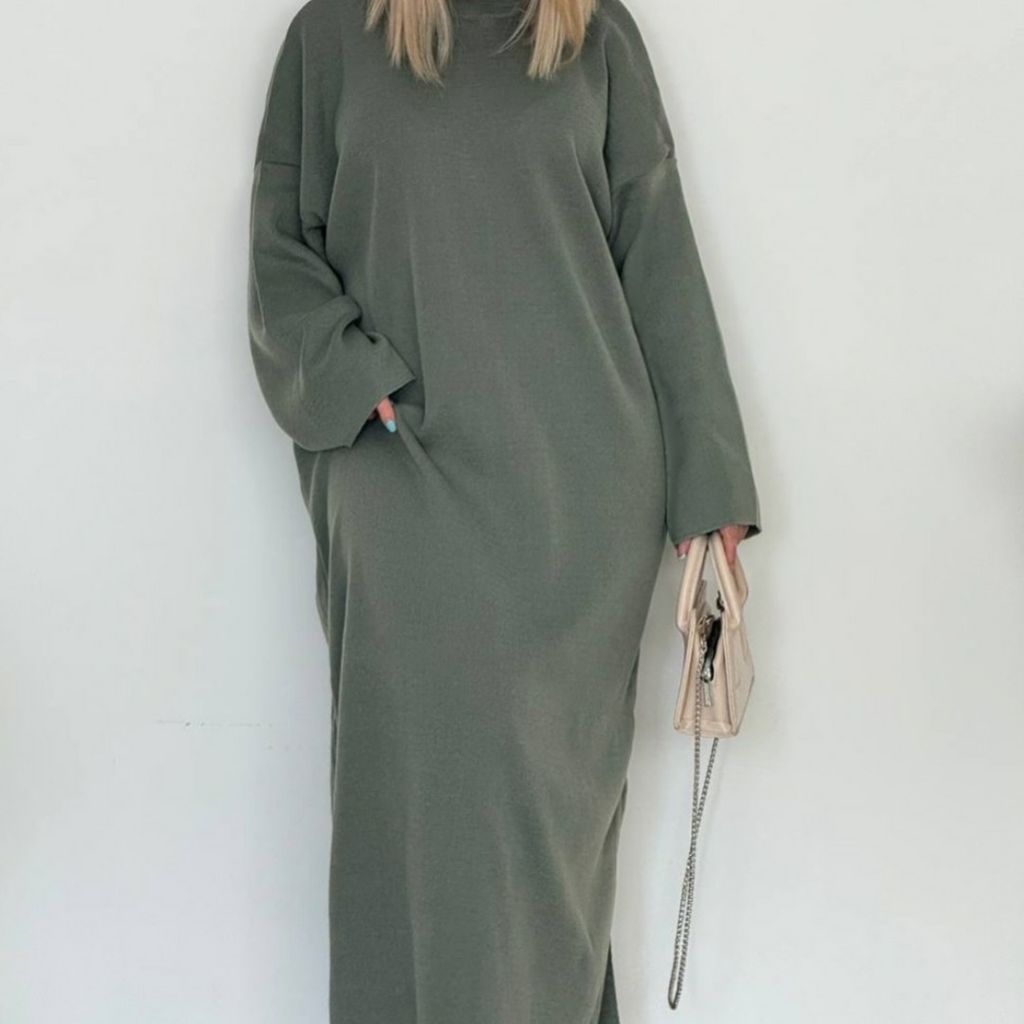 فروش اینترنتی کفتان بافت زنانه فری سایز تا 52