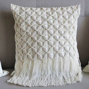 کاور کوسن مکرومه بافی طرح الماس