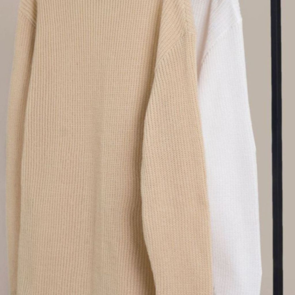 خرید آنلاین بافت مردانه طرح یقه اسکی درشت بافت