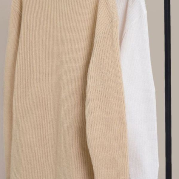 بافت مردانه طرح یقه اسکی درشت بافت