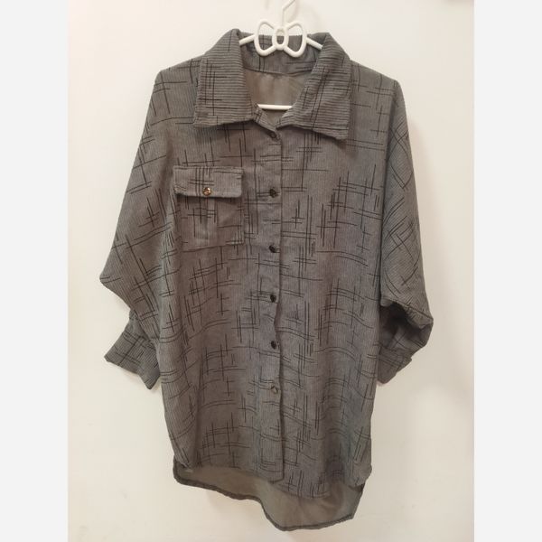 مانتو مخمل کبریتی سایزبزرگ زنانه 