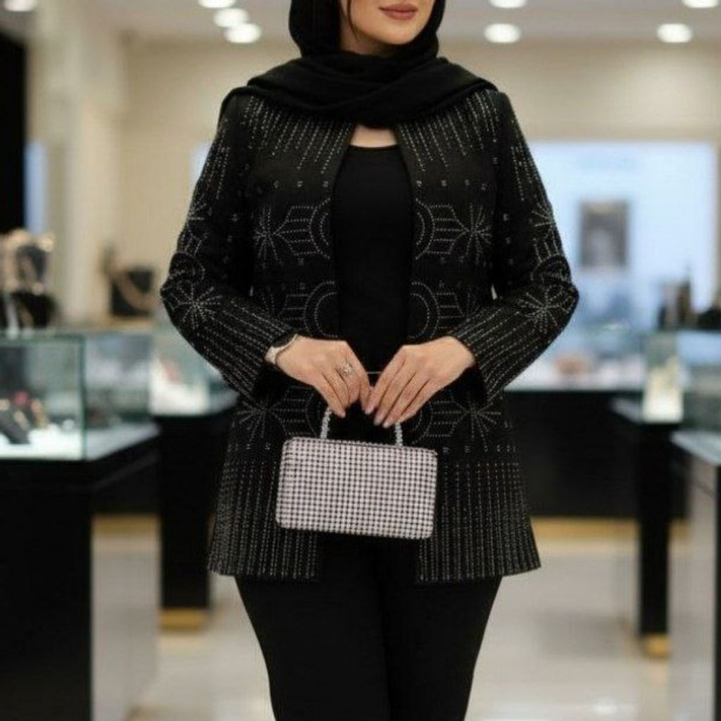 خرید آنلاین مانتو کتی مجلسی مازراتی آتش