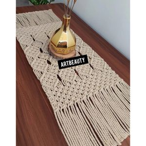 رومیزی رانر مکرومه دکوری طرح برلیان