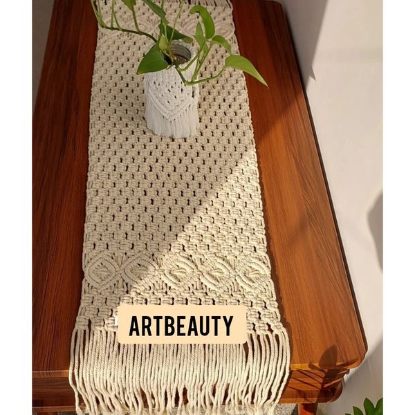 رومیزی مکرومه بافی مدرن آرت بیوتی